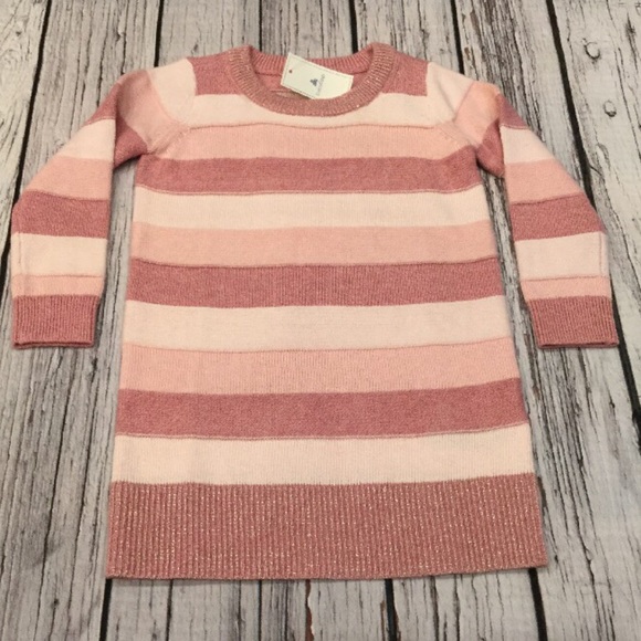 GAP Other - Baby Gap Girls 12 18 24 Months Pink Striped Sweater Dress
